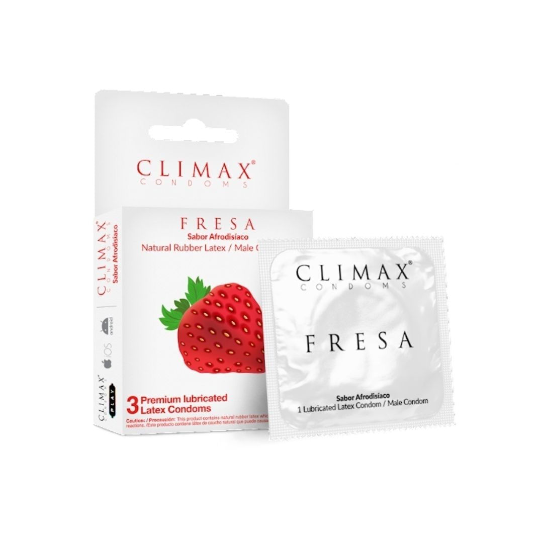 Preservativo Climax Sabor A Fresa X3 Und