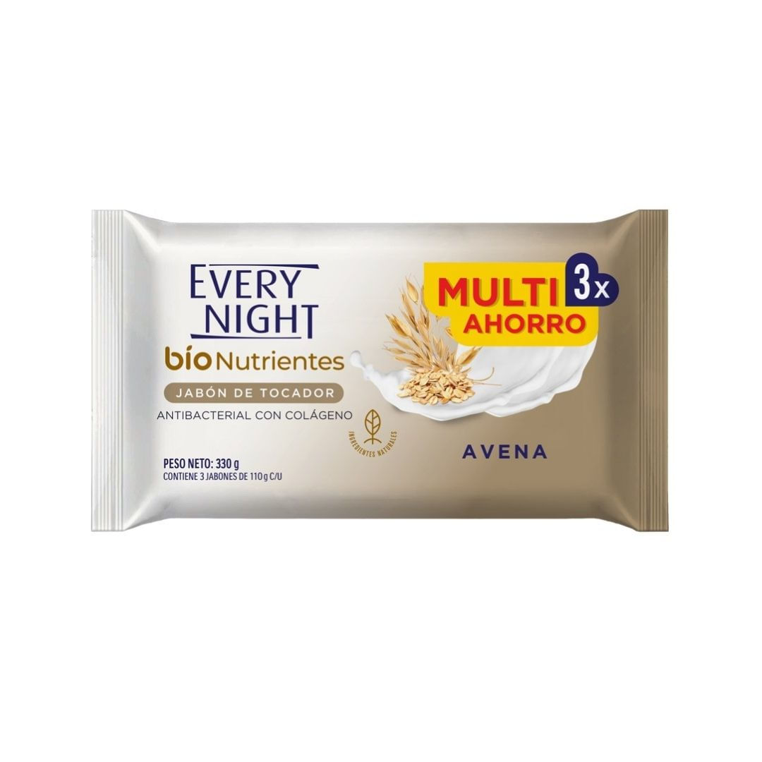 Jabon En Barra Every Night Avena 3 Und