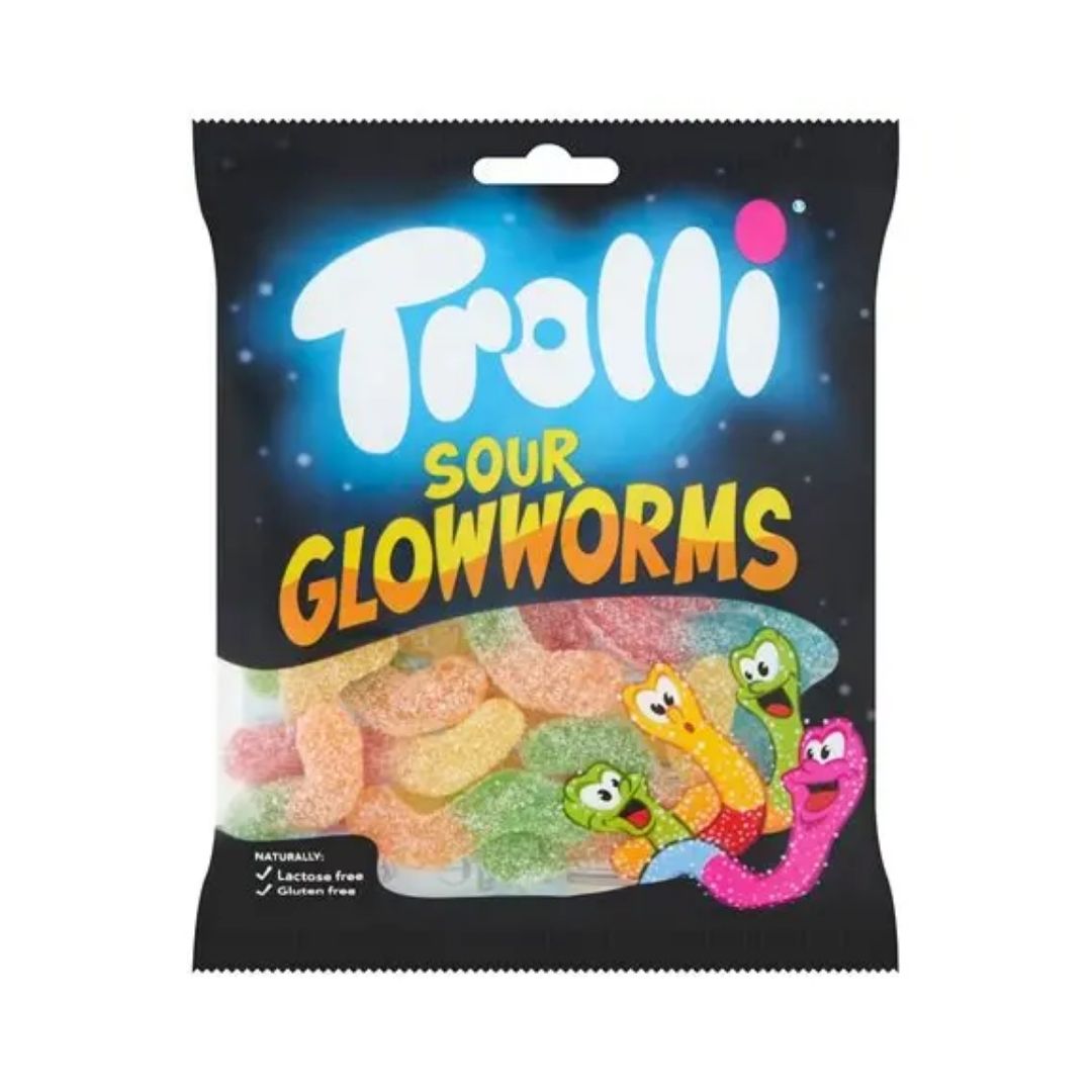 Gomitas Trolli Sour Glowworms 100GR