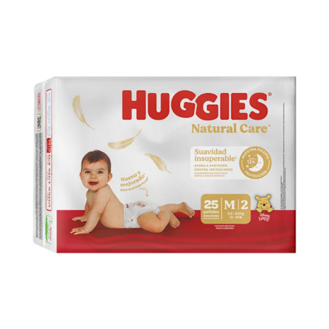 Panal Huggies Nat Care M 25Und