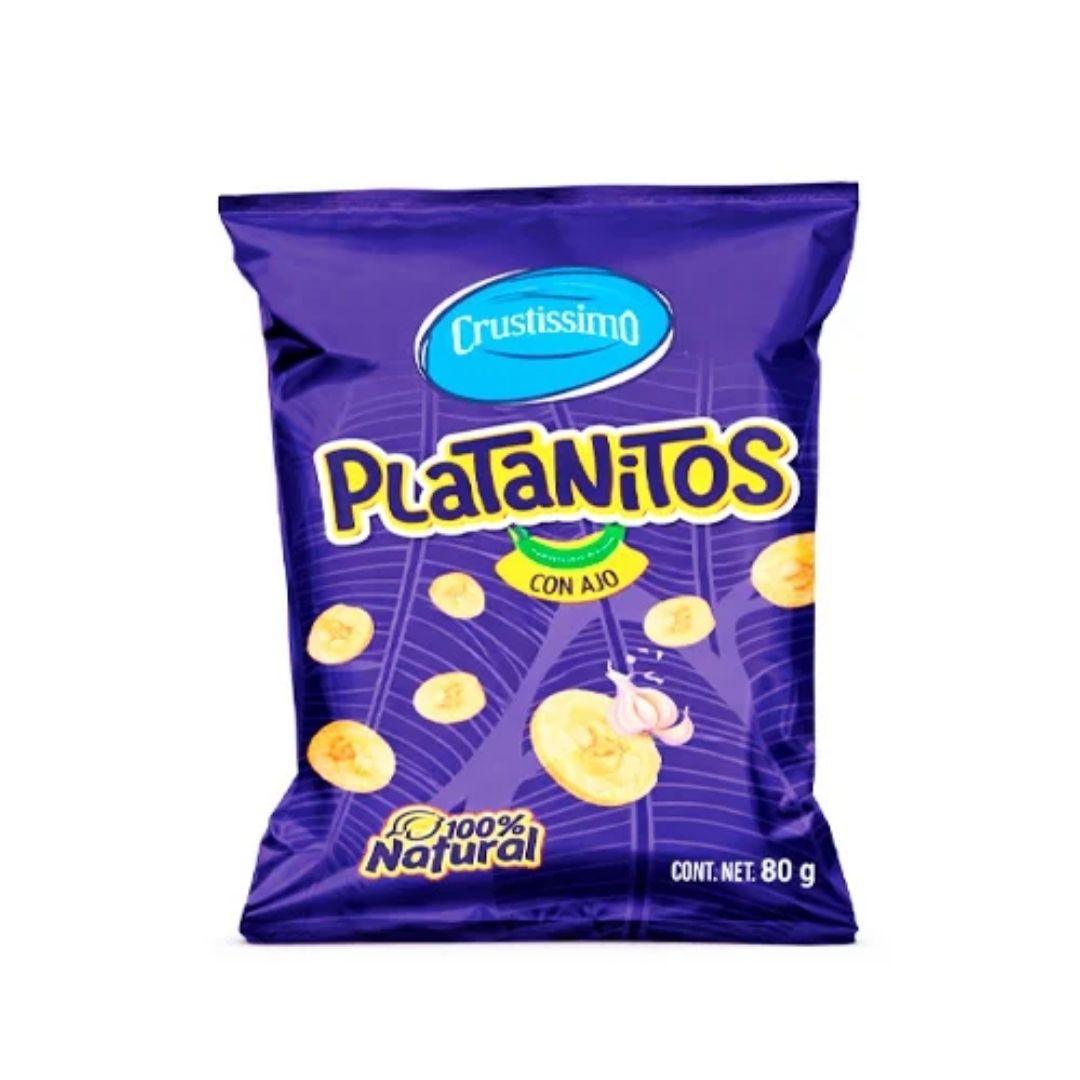 Platanitos Con Ajo Crustissimo 80 Gr